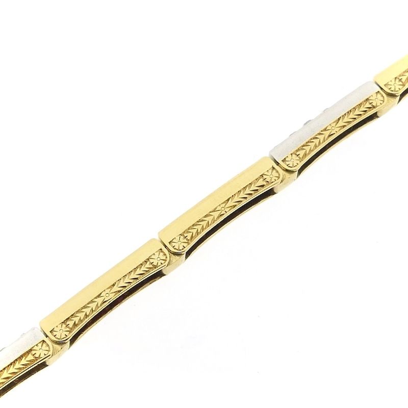 Image 8 of Gold bar link bracelet with rubies and diamonds