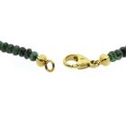 Image 4 of Emerald bead necklace with gold clasp