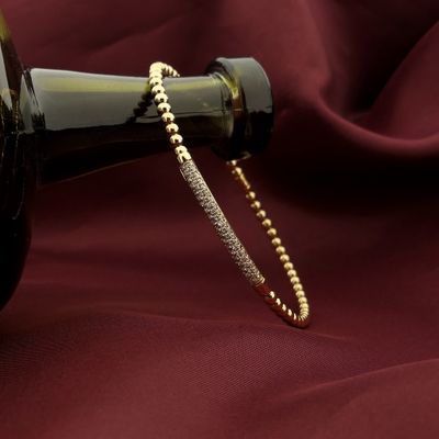 Image 2 of 18 ct. Rose gold stretch bracelet with diamond; approx. 0.40 ct. | Al Coro