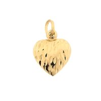 Gold pendant of a heart