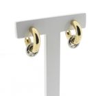 Image 3 of 18-karat two-tone gold earrings with 0.16 ct. diamonds