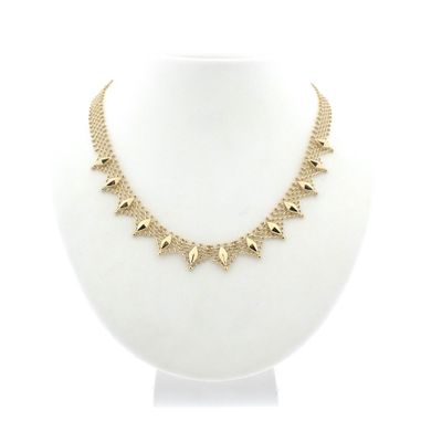 Image 1 of Gold gallery wire link necklace