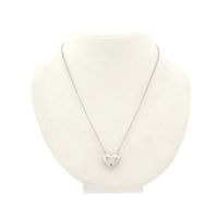White gold Tiffany & Co. 'Etoile' necklace with a heart pendant and diamond; 0.15 ct. | 41.5 cm