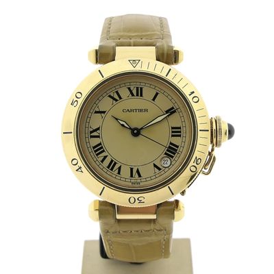 Image 1 of Cartier Pasha Automatic; 18k gold unisex watch