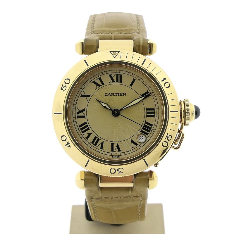 Image 1 of Cartier Pasha Automatic; 18k gold unisex watch