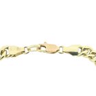 Image 5 of Gold gourmet link bracelet with engraving plate | 21 cm