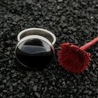 Image 2 of Silver ring with onyx and hematite