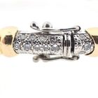Image 6 of Two-tone gold fantasy link bracelet with diamonds; 2.85 ct.