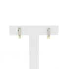 Image 1 of Bicolor gold stud earrings with zirconia