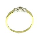 Image 3 of Two-tone gold solitaire ring with 0.04 ct diamond.