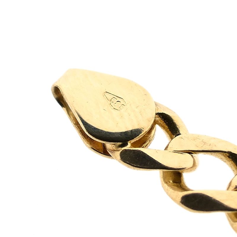 Image 6 of 14K Yellow Gold Figaro Chain Bracelet; 20.5 cm