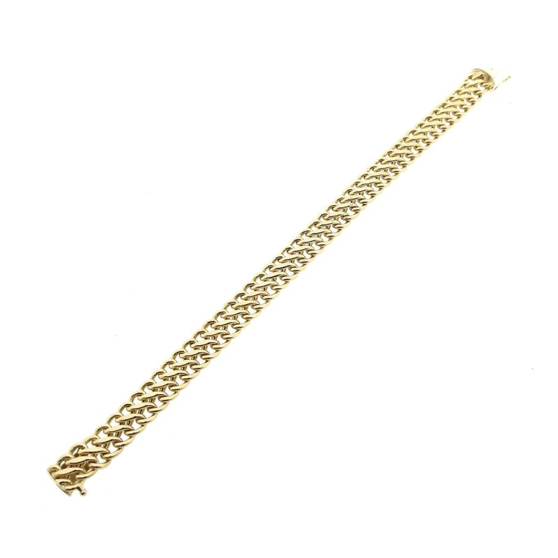 Afbeelding 8 van Gouden Franse gourmetschakel armband | 19 cm