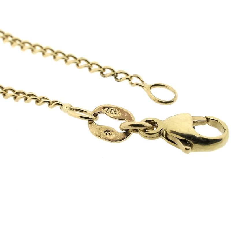 Image 6 of Gold gourmet link chain | 57 cm
