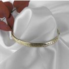 Image 2 of Vintage gold slave bracelet with engravings | Ø 64.5 mm