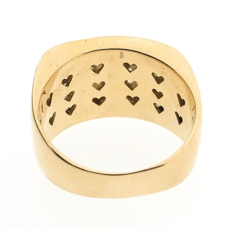 Image 6 of Gold pavé ring with zirconia