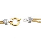 Afbeelding 6 van Tricolor gouden schakelketting met zirconia
