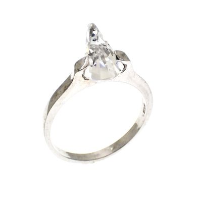Image 1 of Silver fantasy ring with crystal