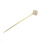 Image 6 of Two-tone lapel pin, tie pin with diamond | 0.16 ct.