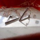 Image 8 of White gold earrings with zirconia