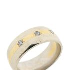 Image 3 of Two-tone gold ring with 0.16 ct diamonds.