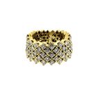 Image 2 of Gold link ring with diamonds