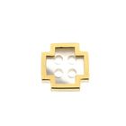 Image 1 of Gold button with mother of pearl