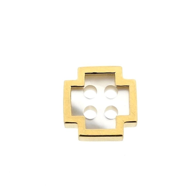 Image 1 of Gold button with mother of pearl