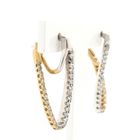 Image 6 of Bicolor gold earrings with zirconia