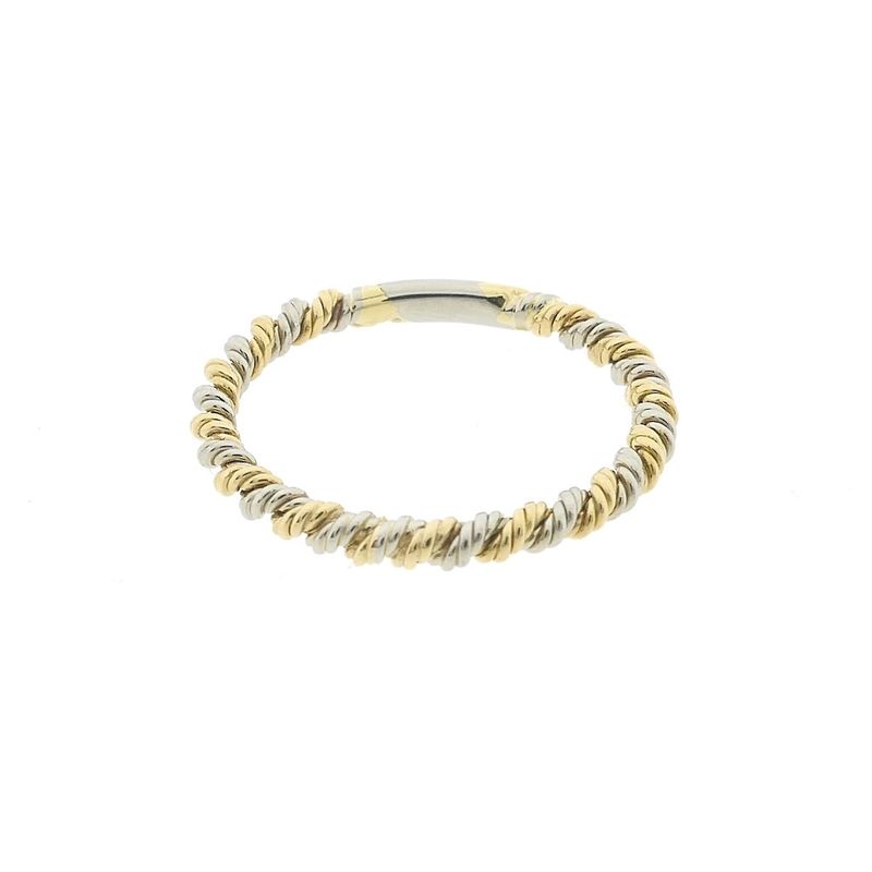 Image 5 of Two-tone gold twisted sliding ring