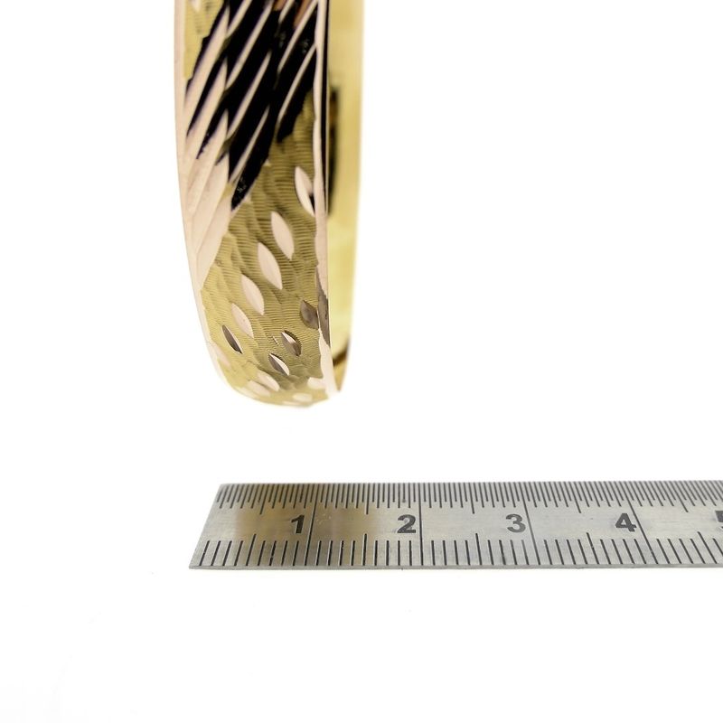 Image 6 of Two-tone gold bangle bracelet; Size M/L