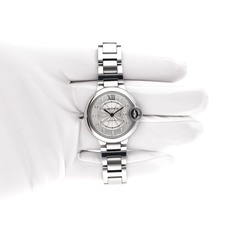 Image 14 of Cartier Ballon Bleu 33mm 3489 / W4BB0021; Automatic women's watch with diamonds