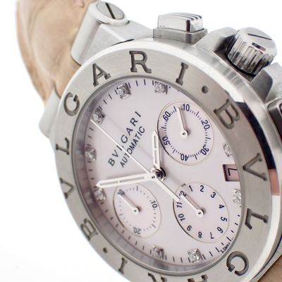 Image 2 of Bulgari Diagono; Unisex watch with diamonds