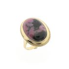 Image 9 of Vintage gold ring with rhodonite
