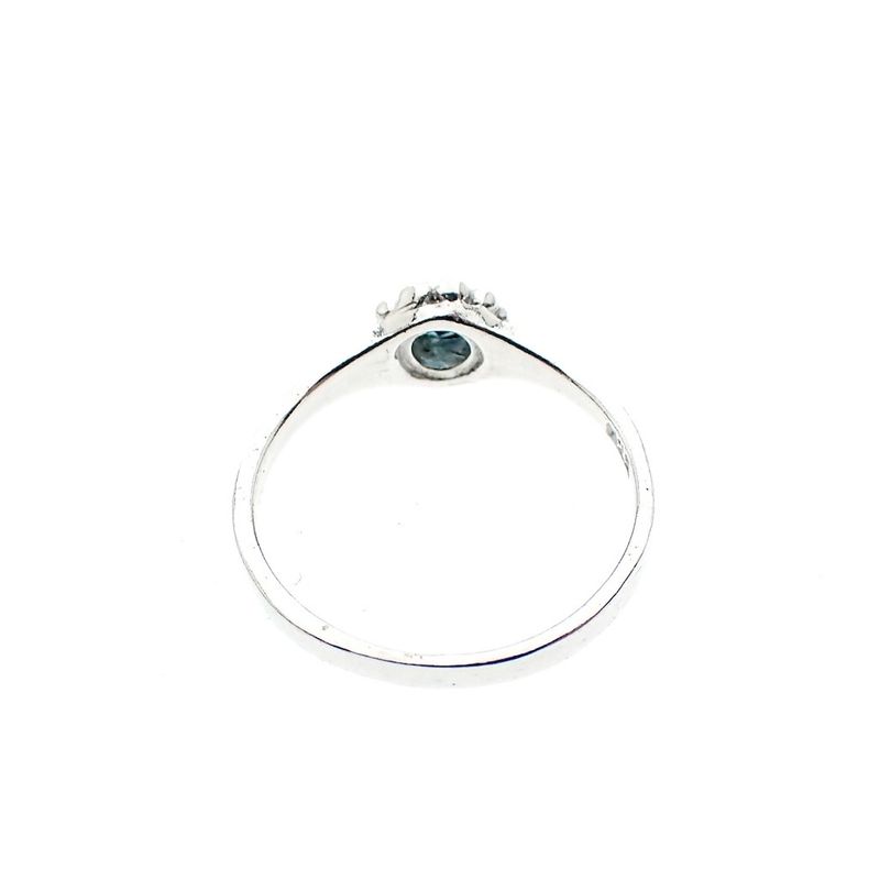 Image 3 of Silver children's ring with light blue zirconia