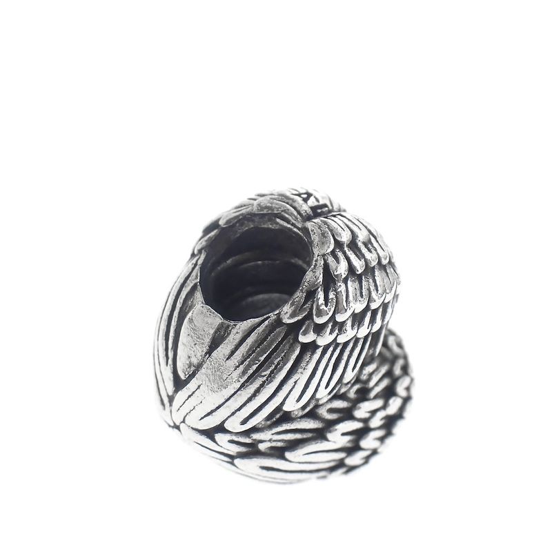 Image 4 of Pandora charm; Silver; Winged Heart