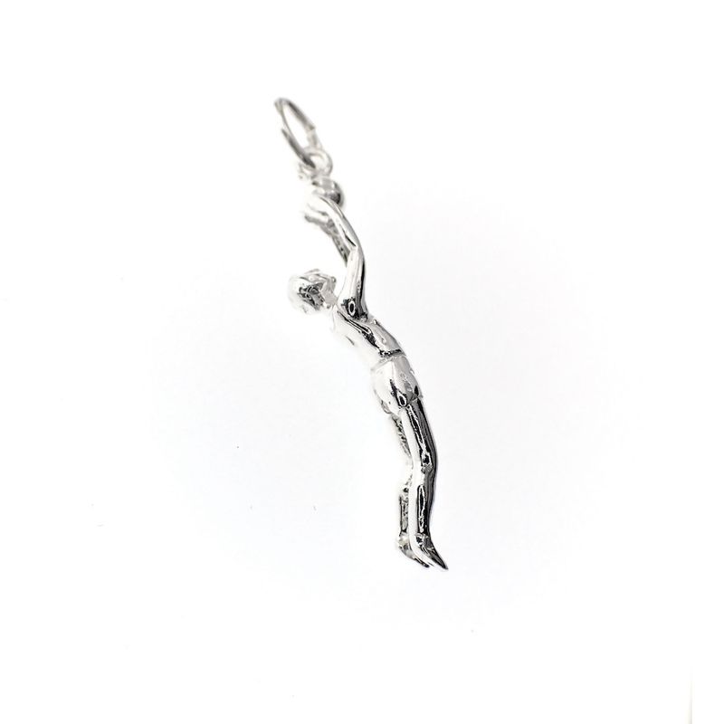 Image 2 of Silver charm of a basketball player