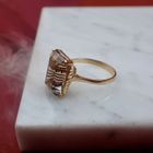 Image 3 of 18K Gold Ring with Smoky Quartz | Vintage