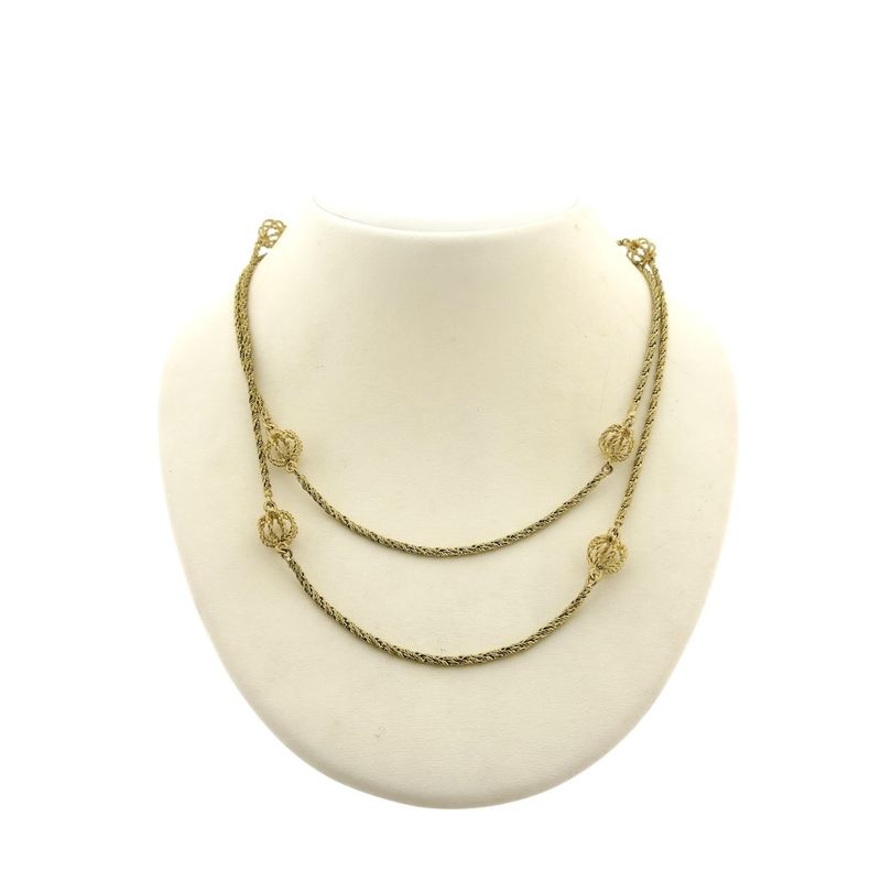 Image 1 of Gold chain with balls