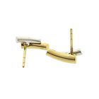 Image 8 of Bicolor gold stud earrings with diamond; 0.12 ct. | Le Chic