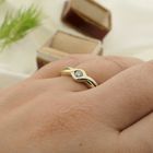 Image 4 of Two-tone gold ring with 0.08 ct diamond.