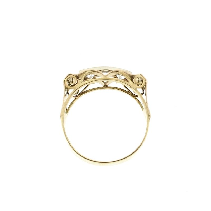 Image 5 of Two-tone gold ring with zirconia.