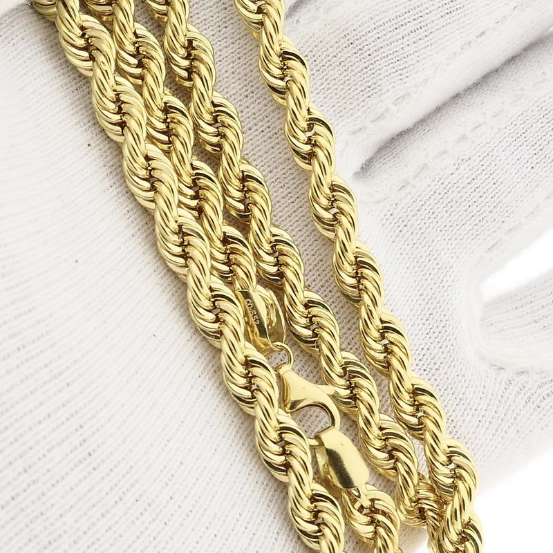 Afbeelding 7 van Gouden gedraaide schakelketting | 60 cm