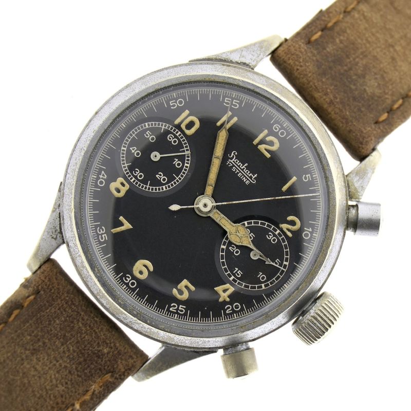 Image 14 of Hanhart Chrono Flyback; WW2 Luftwaffe Flieger Uhr