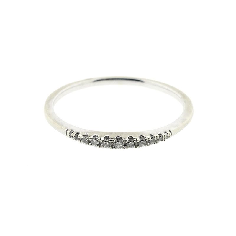 Image 3 of White gold ring/sliding ring with diamond | 0.07 ct.
