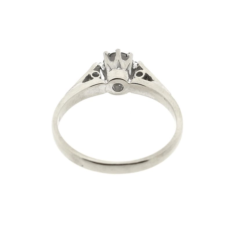 Image 5 of White gold ring with diamond 0.025 ct.