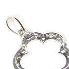 Image 5 of White gold pendant with zirconia; flower