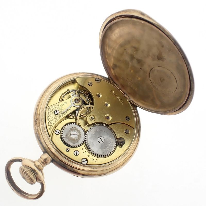 Image 3 of Omega; Antique 18k gold pocket watch