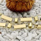 Afbeelding 2 van Gouden robuuste fantasie schakelarmband | 19 cm