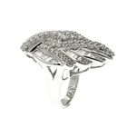 Image 10 of Exclusive cluster cocktail ring with diamond; baguette and brilliant cut 5.00 ct
