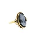 Image 4 of Yellow Gold Ring with Sardonyx Cameo; 14K; Size 15.5